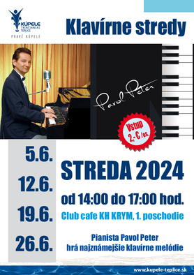 Klavírne stredy - ﻿pianista Pavol Peter hrá najznámejšie klavírne melódie
