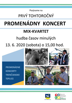 Prvý tohtoročný promenádny koncert: MIX-KVARTET