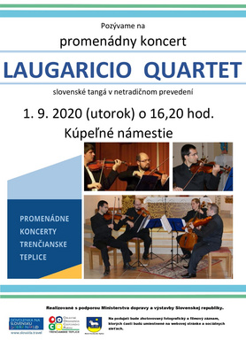 Promenádny koncert: Laugaricio Quartet - presunutý na 06.09.2020