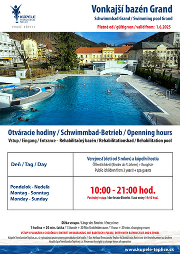 Bazén Grand - otváracie hodiny