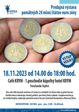 Predajná výstava pamätných 2€ mincí štátov euro zóny