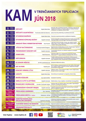 KAM v Trenčianskych Tepliciach - podujatia na jún 2018