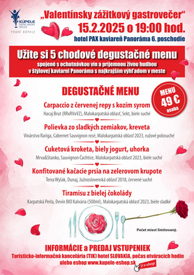 Valentínsky zážitkový gastrovečer