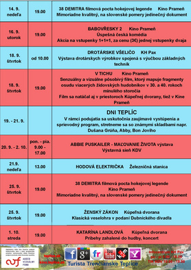 KamKo - program podujatí 14.09.-01.10.2014