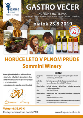 Gastro večer v kúpeľnom hoteli PAX