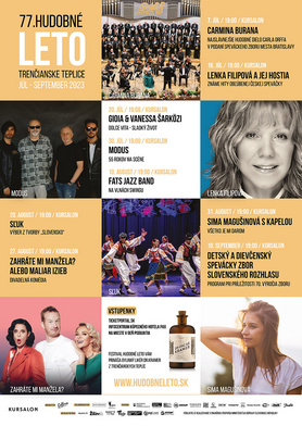 Program 77. ročníka festivalu Hudobné leto, 07.07.-10.09.2023