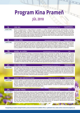 Kino Prameň - program na júl 2018