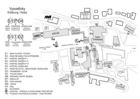 Mapa Kúpeľov Trenčianske Teplice pre pacientov