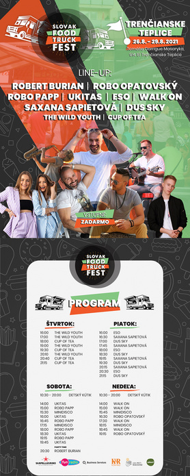 Slovak Food Truck Fest, 26.-29.08.2021
