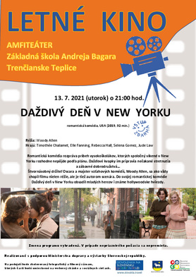 Letné kino: Daždivý deň v New Yorku - romantická komédia, USA
