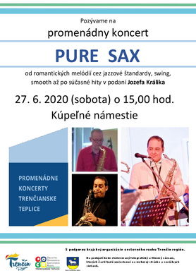 Promenádny koncert: Pure Sax v podaní Jozefa Králika