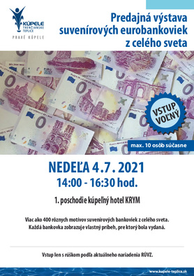 Predajná výstava suvenírových eurobankoviek z celého sveta