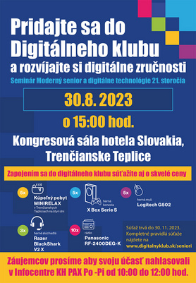 Seminár Moderný senior a digitálne technológie 21. storočia