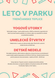 Leto v parku - pravidelné aktivity v Kúpeľnom parku