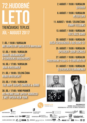 Festival Hudobné leto Trenčianske Teplice, 07.07.-31.08.2017