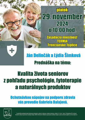 Prednáška: Kvalita života seniorov