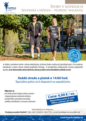 Severská chôdza - Nordic Walking - pravidelne každú stredu a piatok