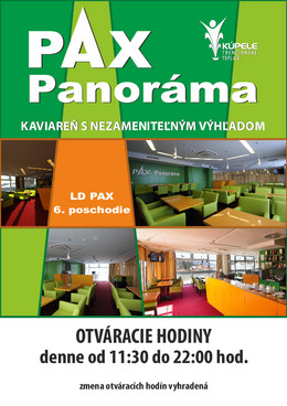 Kaviareň Panorama - otváracie hodiny