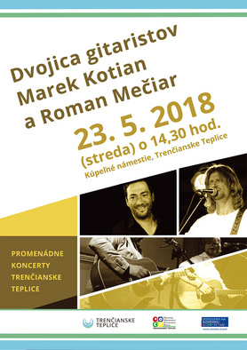 Dvojica gitaristov Marek Kotian a Roman Mečiar