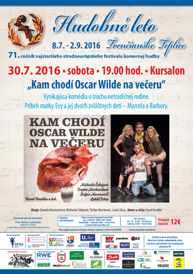 Komédia: Kam chodí Oscar Wilde na večeru - zmena programu
